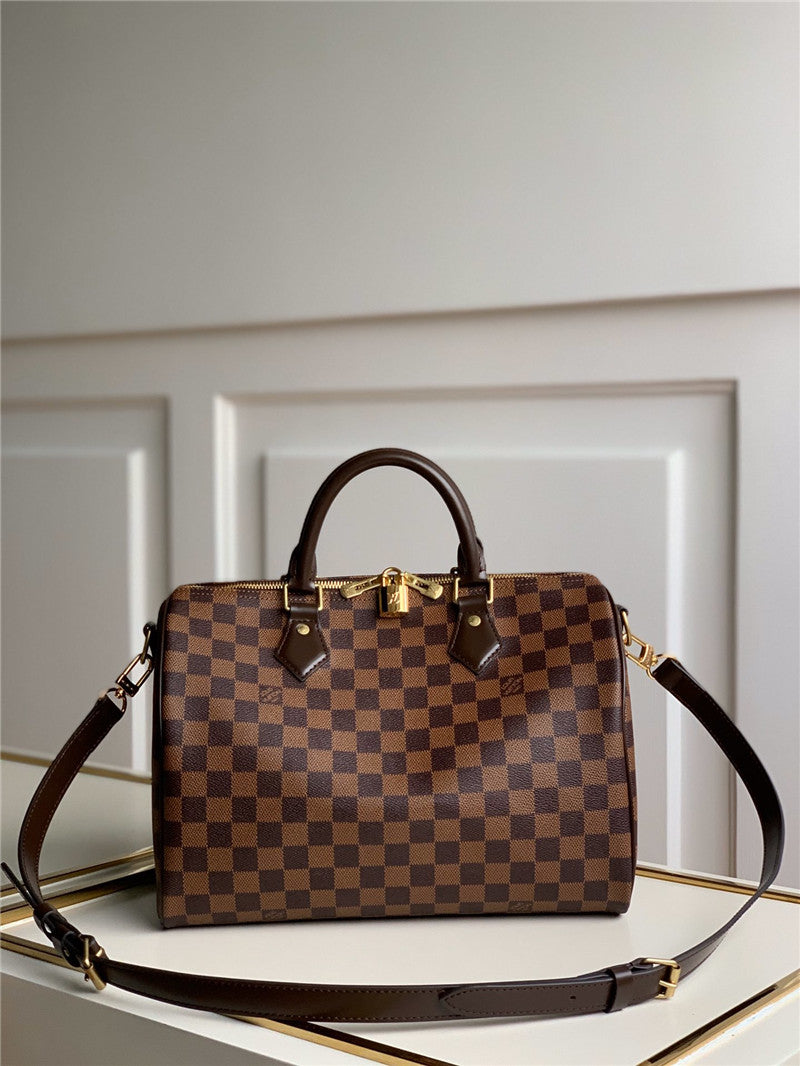 High Quality Luxury LV Speedy30 Brown