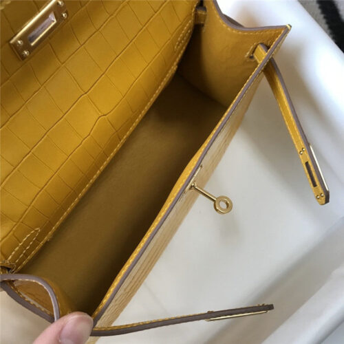 High Quality Luxury Hermes Kelly Pochette Yellow product detail