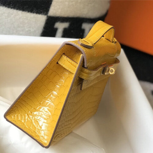 High Quality Luxury Hermes Kelly Pochette Yellow product detail