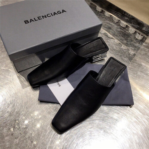 High Quality Luxury Fake Balenciaga Womens Mules Black Balenciaga Shoes Women product detail