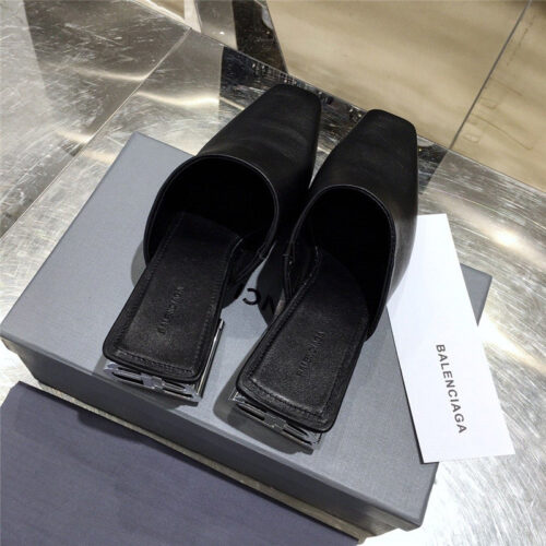 High Quality Luxury Fake Balenciaga Womens Mules Black Balenciaga Shoes Women product detail