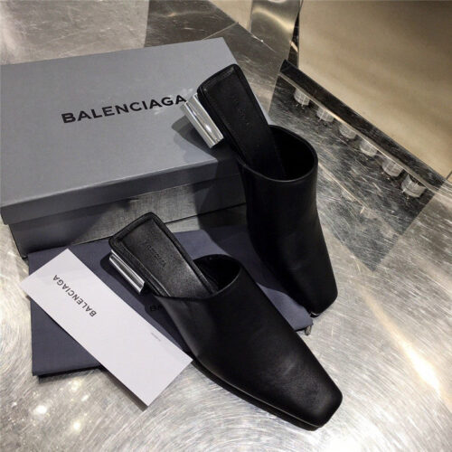 High Quality Luxury Fake Balenciaga Womens Mules Black Balenciaga Shoes Women product detail