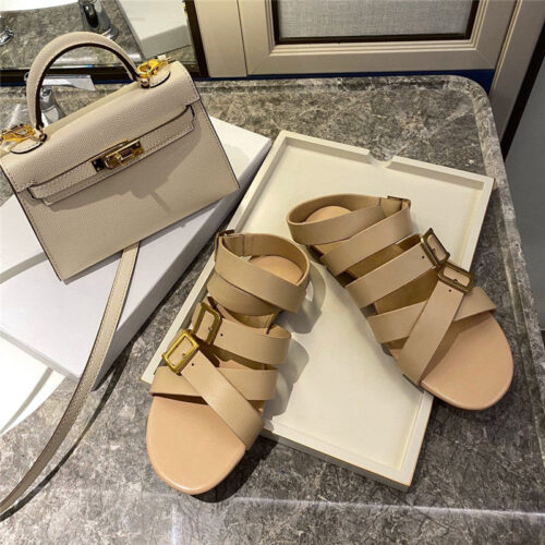 High Quality Luxury Dior Strappy Flat Sandals alternate view