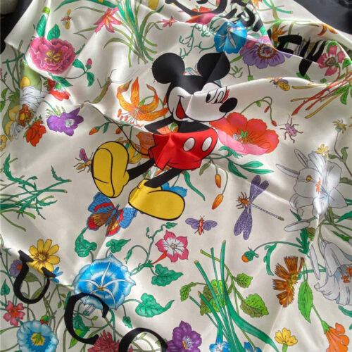 High Quality Luxury Gucci Disney Silk Scarf product detail