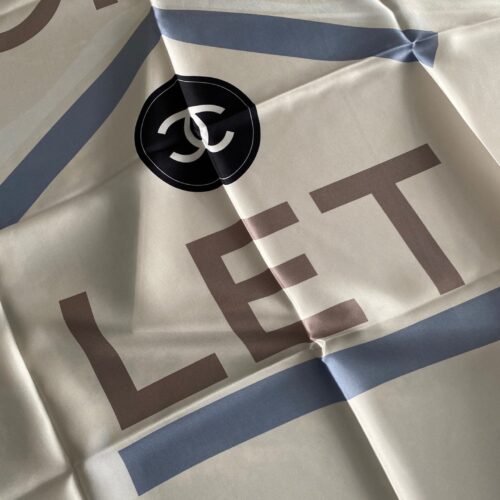 High Quality Luxury Chanel Silk Scarf White product detail
