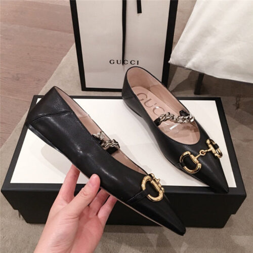 High Quality Luxury Gucci Womens Leather Shoes – Style 42131 alternate view