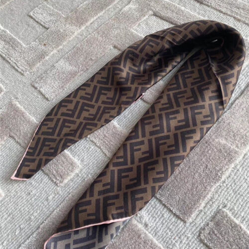 High Quality Luxury Fendi Silk Square Scarf – Style 26020 product detail