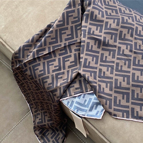 High Quality Luxury Fendi Silk Square Scarf – Style 26020 product detail