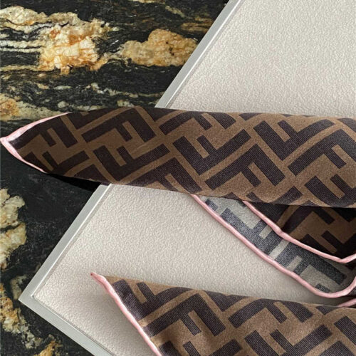 High Quality Luxury Fendi Silk Square Scarf – Style 26020 product detail