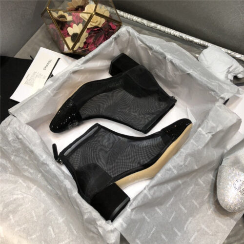 High Quality Luxury Chanel 2020 Transparent Boots In Black alternate view