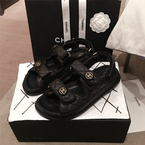 High Quality Luxury Chanel Cruise Sandals Sandal Black