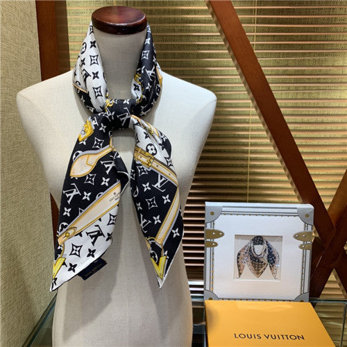 High Quality Luxury LV Silk Scarf Womens