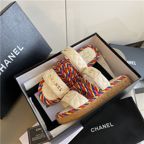 High Quality Luxury Chanel Twine Woven Sandals