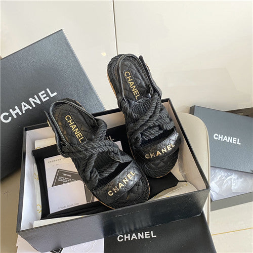High Quality Luxury Chanel Twine Woven Sandals – Style 26822 product detail