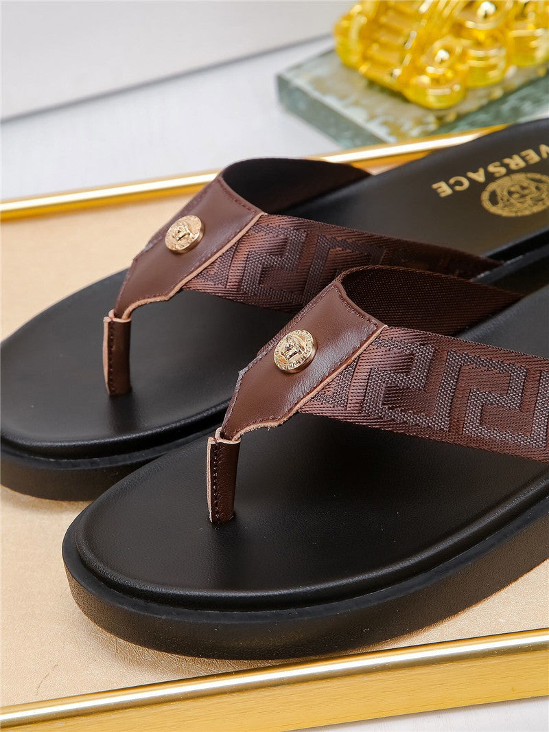 High Quality Luxury Versace Slippers Mens – Style 43091 product detail