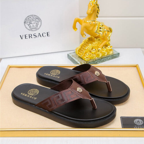 High Quality Luxury Versace Slippers Mens – Style 43091
