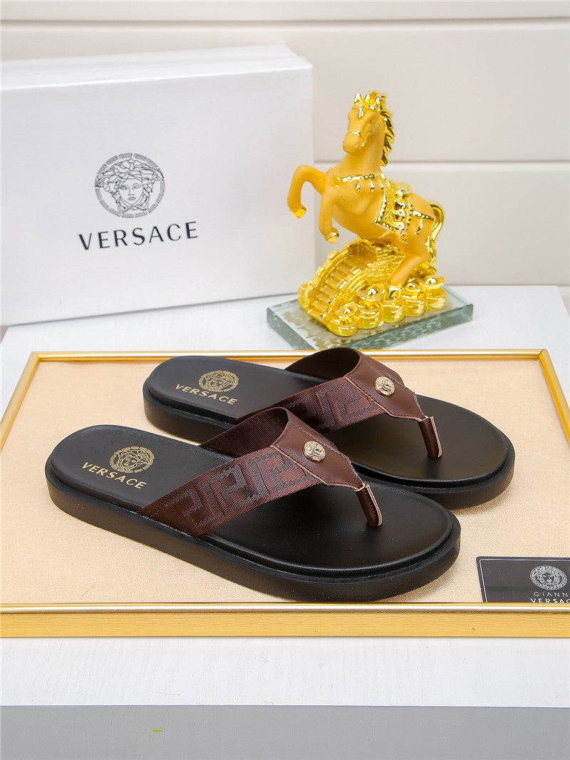 High Quality Luxury Versace Slippers Mens – Style 43091