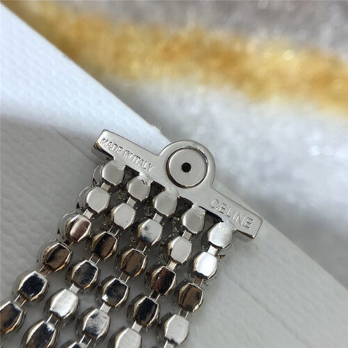 High Quality Luxury Celine Tassel Crystal Earrings product detail