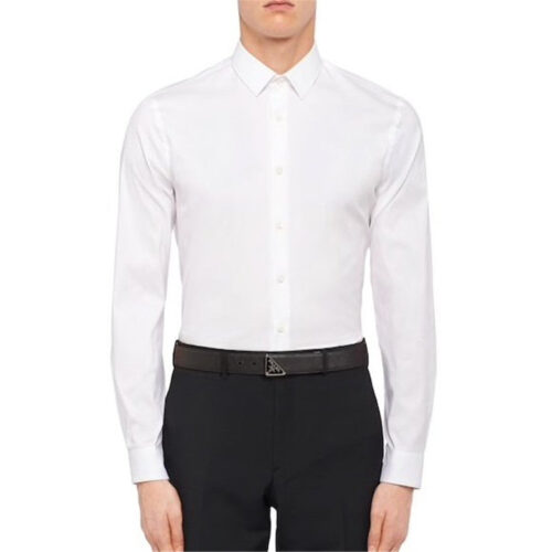 High Quality Luxury Prada Saffiano 40Mm Leather Belt Black product detail