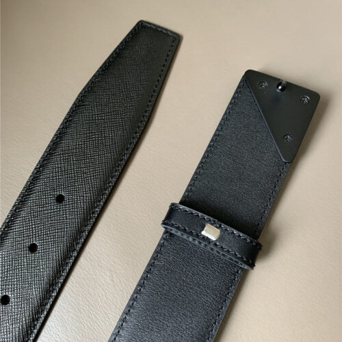 High Quality Luxury Prada Saffiano 40Mm Leather Belt Black product detail