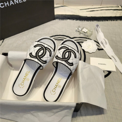 High Quality Luxury Chanel Logo Slippers Sandals – Style 15494 product detail