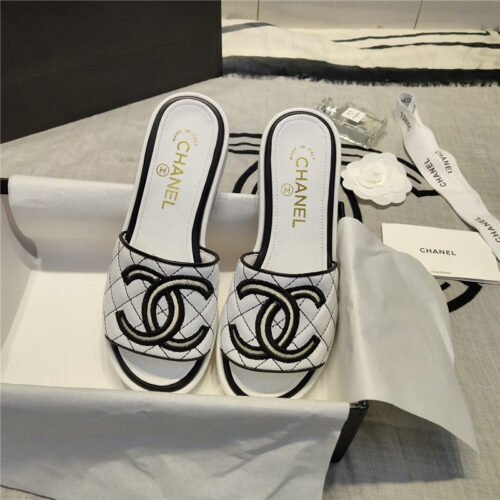 High Quality Luxury Chanel Logo Slippers Sandals – Style 15494 product detail