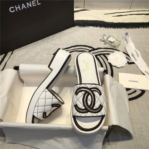 High Quality Luxury Chanel Logo Slippers Sandals – Style 15494 product detail