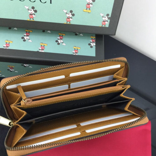 High Quality Luxury Disney X Gucci Zip Around Wallet product detail