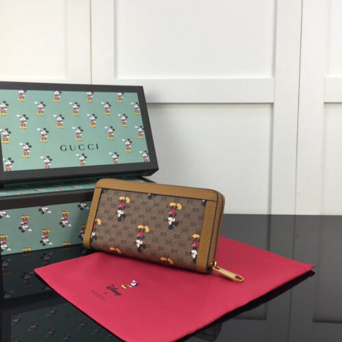 High Quality Luxury Disney X Gucci Zip Around Wallet product detail