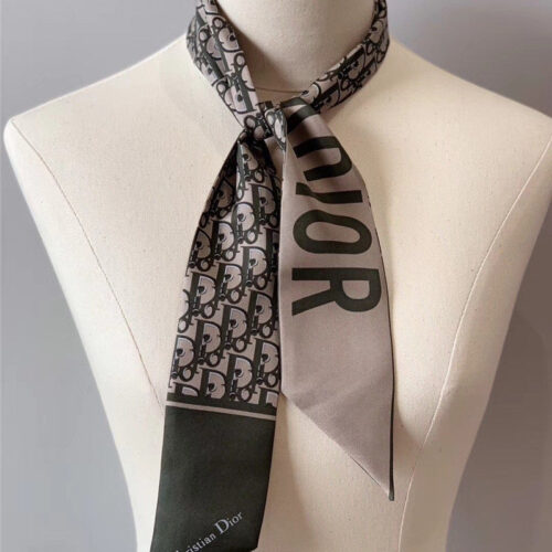 High Quality Luxury Dior Letters Small Ribbon Green