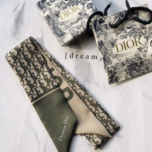 High Quality Luxury Dior Letters Small Ribbon Green product detail