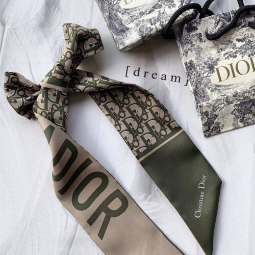 High Quality Luxury Dior Letters Small Ribbon Green alternate view