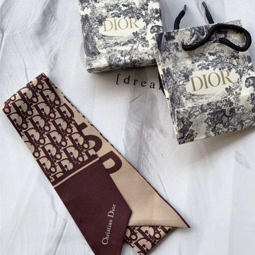 High Quality Luxury Dior Letters Small Ribbon Red Wine product detail