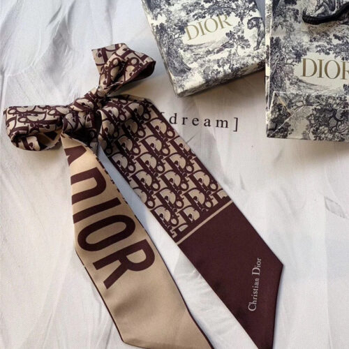 High Quality Luxury Dior Letters Small Ribbon Red Wine alternate view