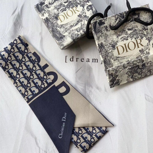 High Quality Luxury Dior Blue Letters Small Ribbon product detail