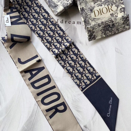 High Quality Luxury Dior Blue Letters Small Ribbon product detail