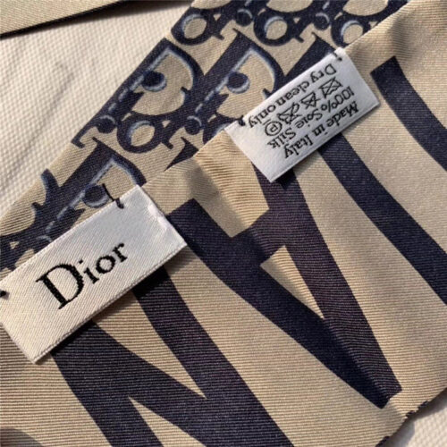 High Quality Luxury Dior Blue Letters Small Ribbon product detail