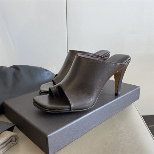 High Quality Luxury Bottega Veneta Flip Flop Mules Black