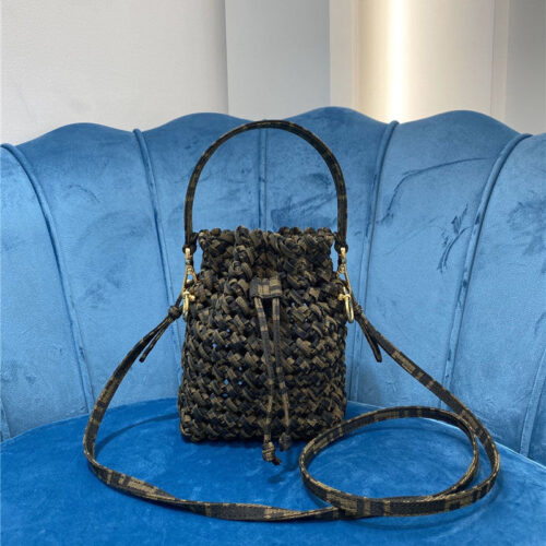 High Quality Luxury Fendi Drawstring Bag Weave