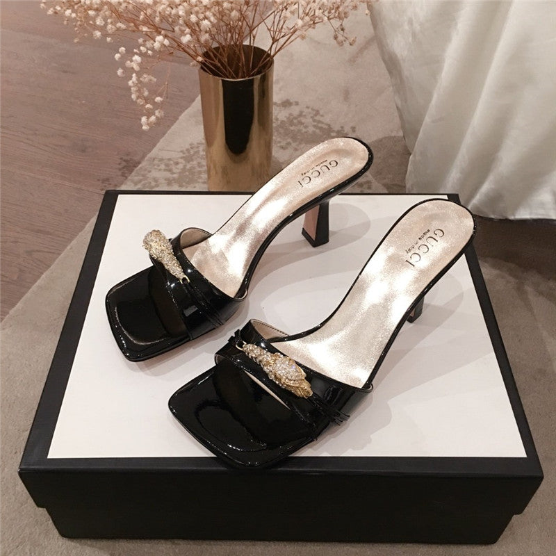 High Quality Luxury Gucci Heels Slippers