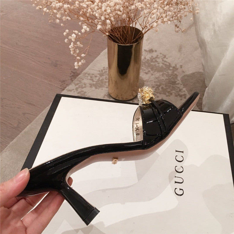 High Quality Luxury Gucci Heels Slippers product detail