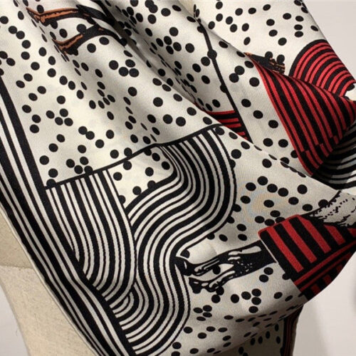 High Quality Luxury Hermes Silk Scarf Women White product detail