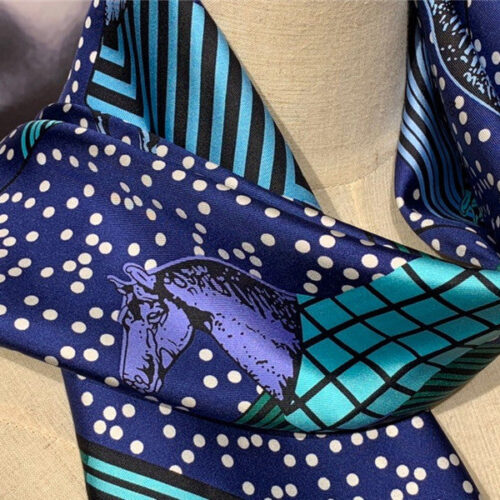 High Quality Luxury Hermes Silk Scarf Blue product detail