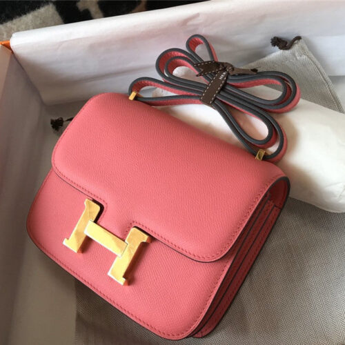 High Quality Luxury Hermes Constance 18 Bag Pink