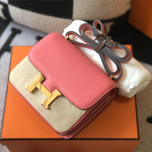 High Quality Luxury Hermes Constance 18 Bag Pink product detail