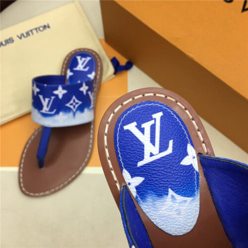 High Quality Luxury LV Louis Vuitton Flat Sandals Blue product detail