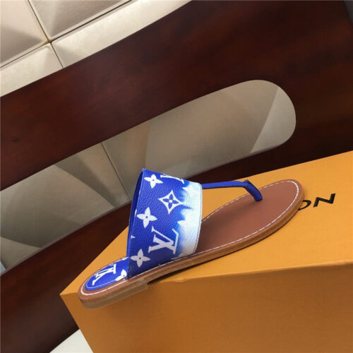 High Quality Luxury LV Louis Vuitton Flat Sandals Blue product detail