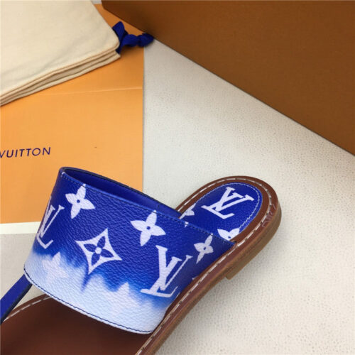 High Quality Luxury LV Louis Vuitton Flat Sandals Blue product detail