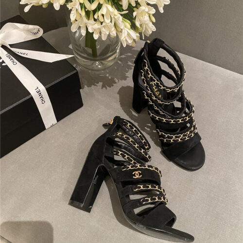 High Quality Luxury Chanel Heels Roman Sandals