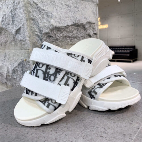 High Quality Luxury Dior Slippers White